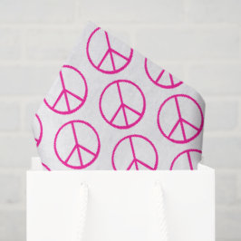 Papel De Seda Signo de Paz Rosa Groovy Colorido Divertido