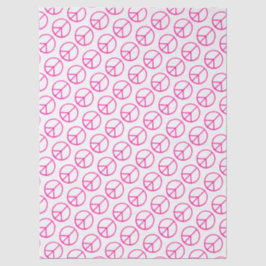 Papel De Seda Signo de Paz Rosa Groovy Colorido Divertido