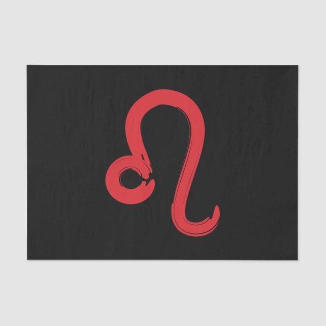 Papel De Seda Signo zodiacal LEO Fecha de nacimiento julio agost (Anverso)