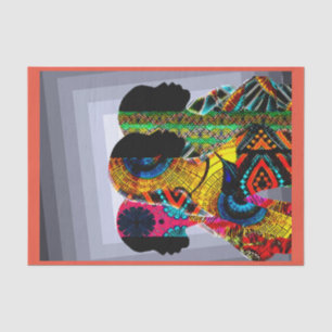 Papel De Seda Silhouette Art Afrocéntrico