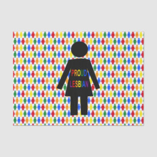 Papel De Seda Silhouette lesbiana LGBTQ y damas de arco iris