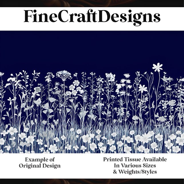 Papel De Seda Silhouette Wildflower Midnight Blue J4 Decoupage (Subido por el creador)