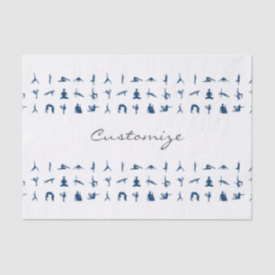 Papel De Seda Silhouette Yoga Poses Thunder_Cove