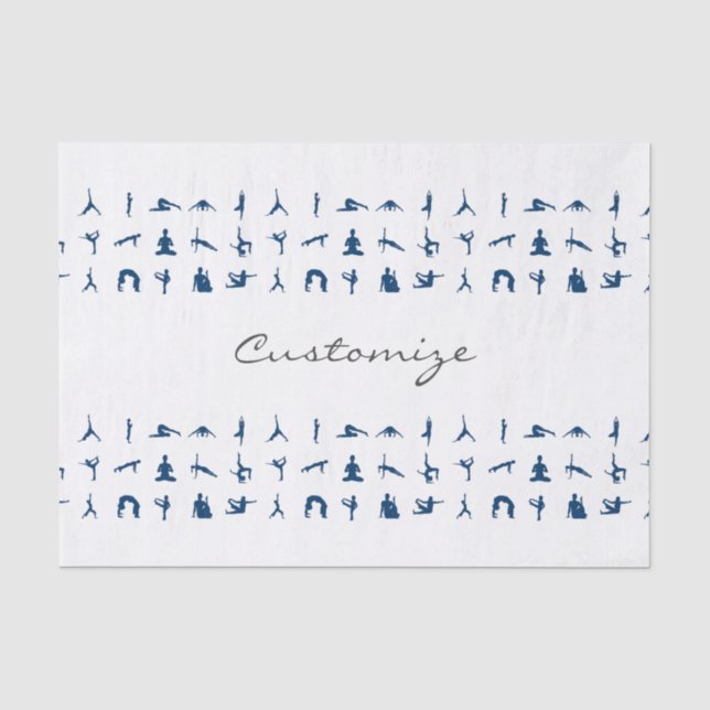 Papel De Seda Silhouette Yoga Poses Thunder_Cove (Anverso)