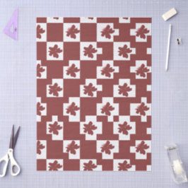 Papel De Seda Silhueta de flores em padrão.