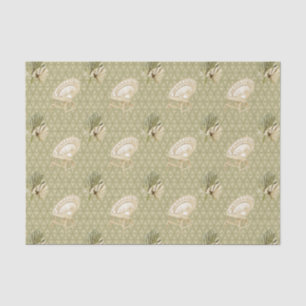 Papel De Seda Silla de Rattán Verde y Hoja de Palma 3