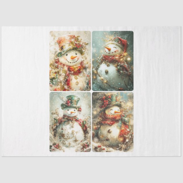 Papel De Seda Silly Snowmen (Anverso)