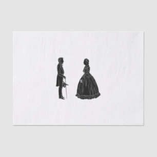 Papel De Seda silueta de abraham lincoln mary todd lincoln