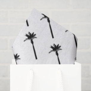 Papel De Seda Silueta de árbol de palmeras Desert costero tropic