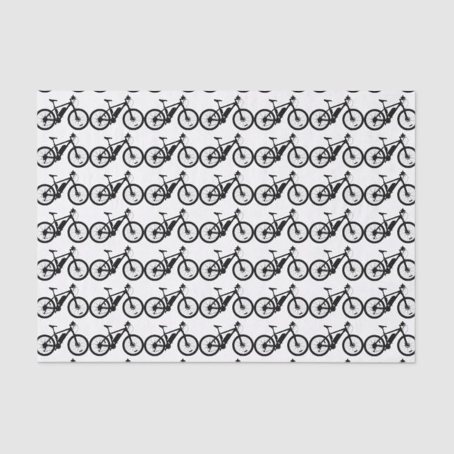 Papel De Seda Silueta de bicicleta (Anverso)