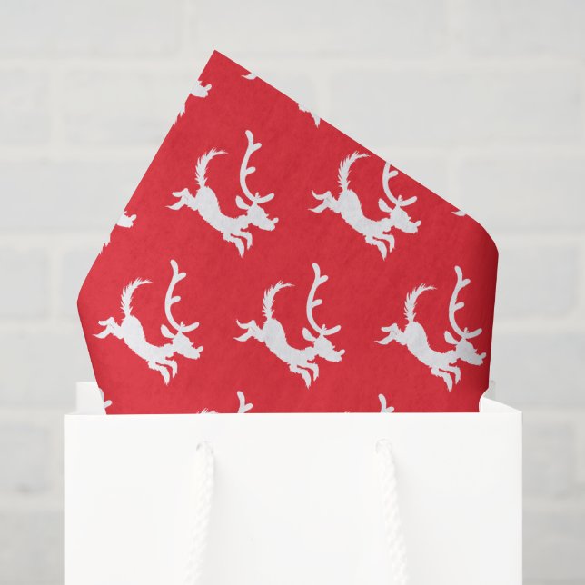 Papel De Seda Silueta de Max el Reno (Bolsa de regalo)