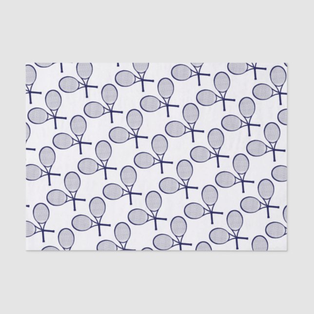 Papel De Seda Silueta de raquetas cruzadas (Anverso)