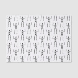 Papel De Seda Silueta esquelética negra