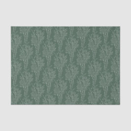 Papel De Seda Silueta floral delicada esparcida | Bosque profund