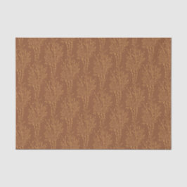 Papel De Seda Silueta floral delicada lanzada | Óxido quemado