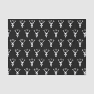 Papel De Seda Silueta Tribal Snow Stag White