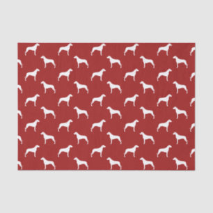 Papel De Seda Siluetas de Rhodesian Ridgeback Patrón Rojo