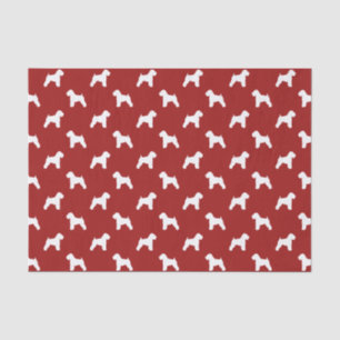 Papel De Seda Siluetas de Soft Coated Wheaten Terrier Rojo