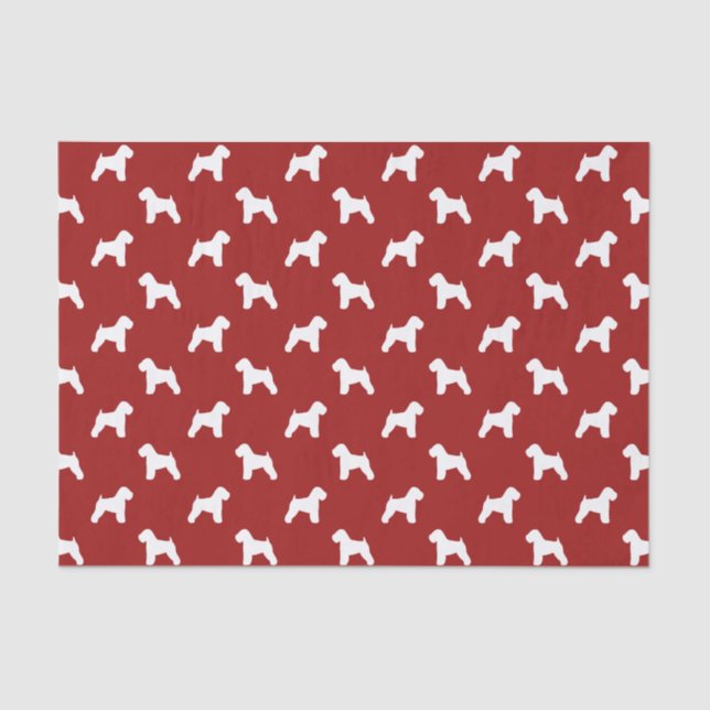 Papel De Seda Siluetas de trigo suavemente revestidas de Terrier (Anverso)