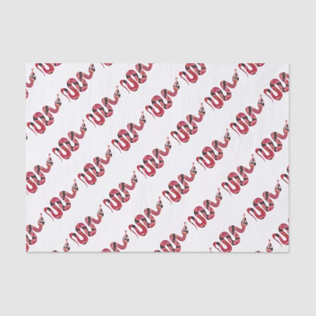 Papel De Seda Siluetas negras y rojas (Anverso)