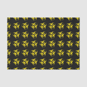 Papel De Seda Símbolo amarillo del Biohazard