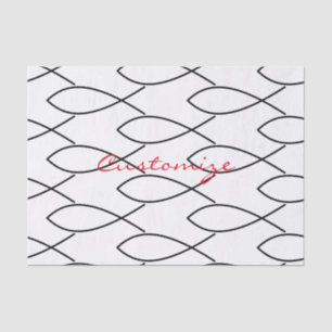 Papel De Seda Símbolo cristiano de pescado Ichthys Thunder_Cove