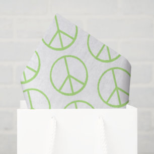 Papel De Seda Símbolo de amor retro de la paz del mundo verde