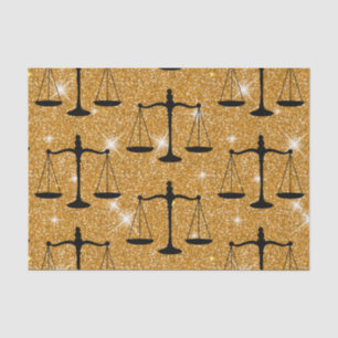 Papel De Seda Símbolo de justicia escalas equilibradas Purpurina