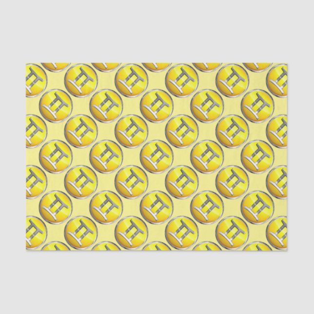 Papel De Seda Símbolo de los géminis (Anverso)