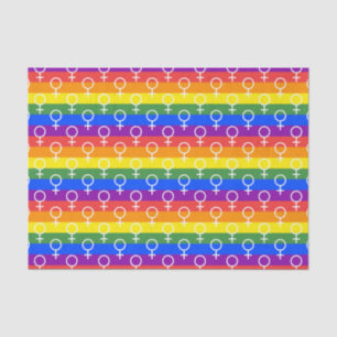 Papel De Seda Símbolo femenino patrón arco iris
