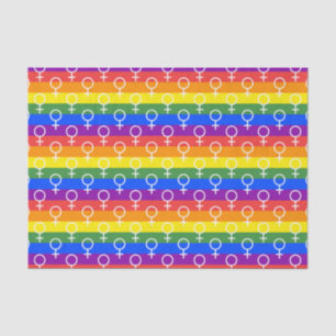 Papel De Seda Símbolo femenino patrón arco iris