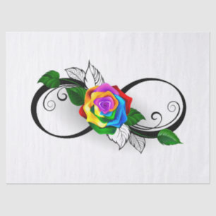 Papel De Seda Símbolo infinito con Rosa arcoiris