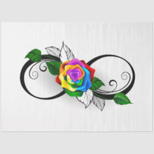 Papel De Seda Símbolo infinito con Rosa arcoiris