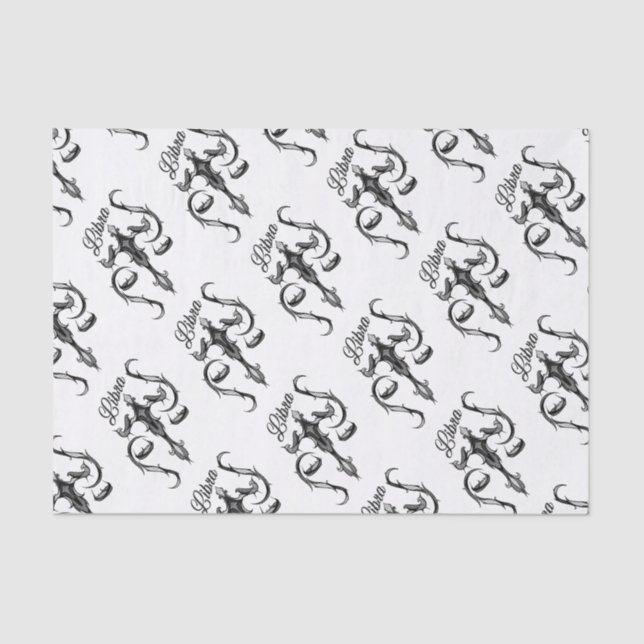 Papel De Seda Símbolo libra zodiac (Anverso)