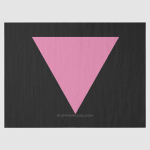 Papel De Seda Símbolo rosa brillante de la bandera del triángulo