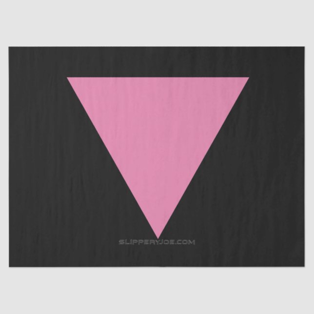 Papel De Seda Símbolo rosa brillante de la bandera del triángulo (Anverso)