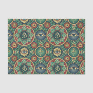 Papel De Seda Símbolo Sagrado Mandala Zen - Patrón Espiritual