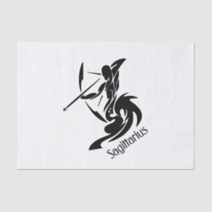 Papel De Seda Símbolo y Rótulo sagitario zodiaco