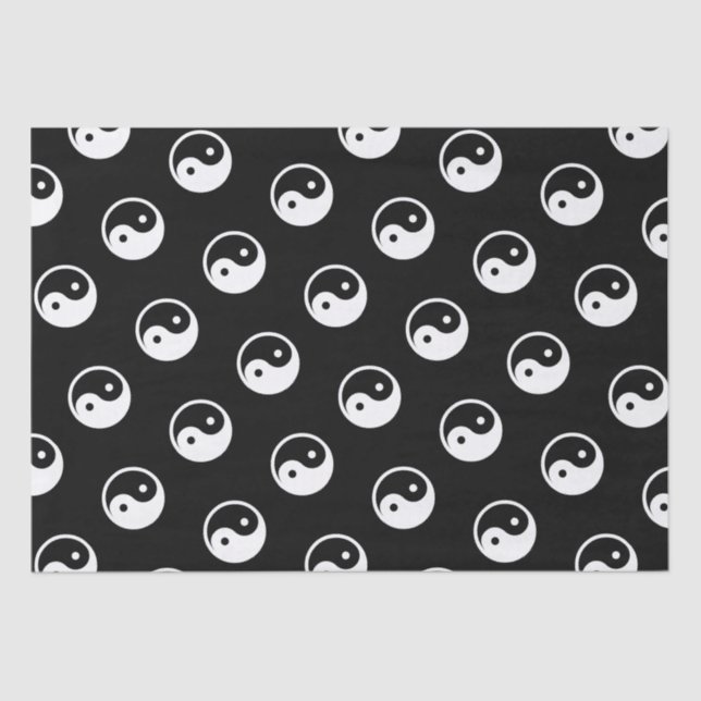 Papel De Seda Símbolo Yin Yang - diseño de tatuajes sólidos 2 (Anverso)