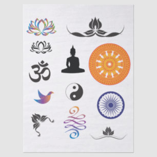 Papel De Seda Símbolos budistas y de mindfulness
