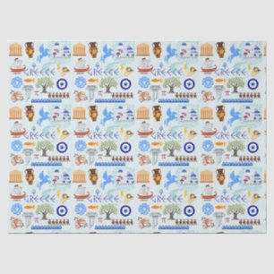 Papel De Seda Símbolos de Grecia Amantes de Viajes