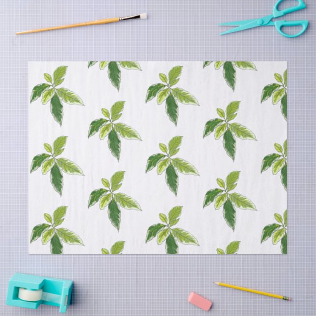Papel De Seda Simple Botánico  (Artesanía)
