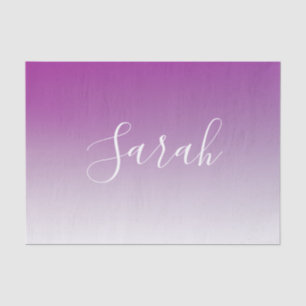 Papel De Seda Simple Moderno Gradiente Ombré Purpura Minimalista