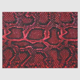 Papel De Seda simple patrón de piel de serpiente roja