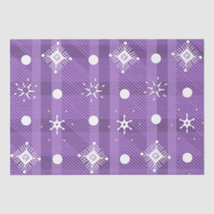 Papel De Seda Simple Snowflakes Purple Plastum