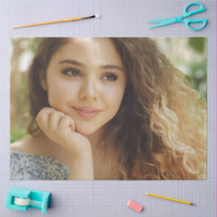 Papel De Seda Simple y Chic Foto Personalizada