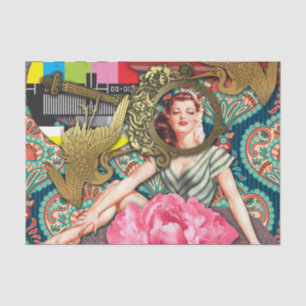 Papel De Seda Sin Señal - Collage Digital Lady Traviesa