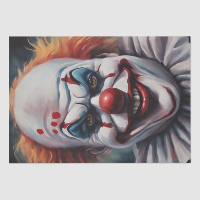 Papel De Seda Sinister Grin: Desnudo de un Payaso asustado (Anverso)