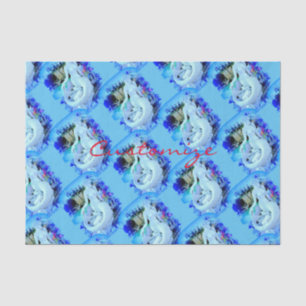 Papel De Seda Sirena blanca sentada Thunder_Cove