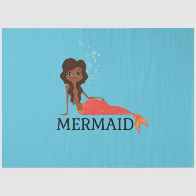 Papel De Seda Sirena Cuta (Hermosa Chica Negra) (Anverso)